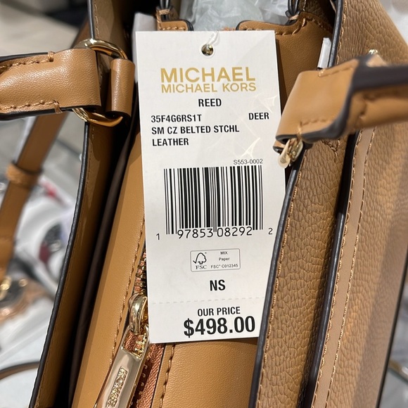 Michael Kors Reed Small Satchel Crossbody Center Zip Bag
Color: Deer
NWT - Picture 6 of 16